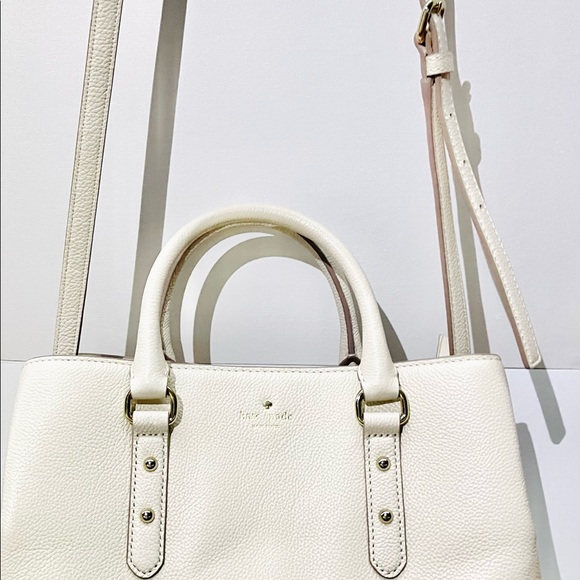 KATE SPADE NEW YORK — LARCHMONT AVENUE EVANGELIE SATCHEL BAG, SOFT LIMESTONE - Picture 6 of 13